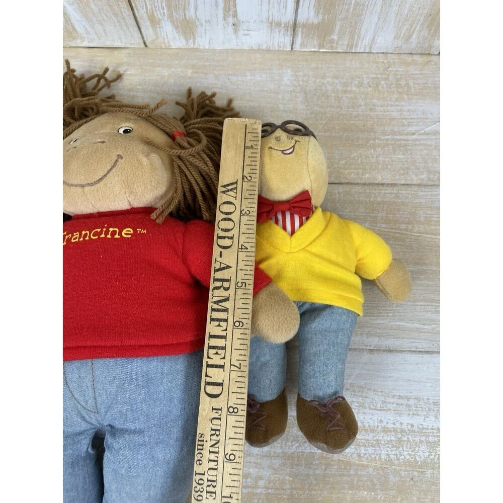 Eden 8” Arthur 15” Francine 8” DW Set Of 3 Lot Stuffed Plush Cloth Dolls